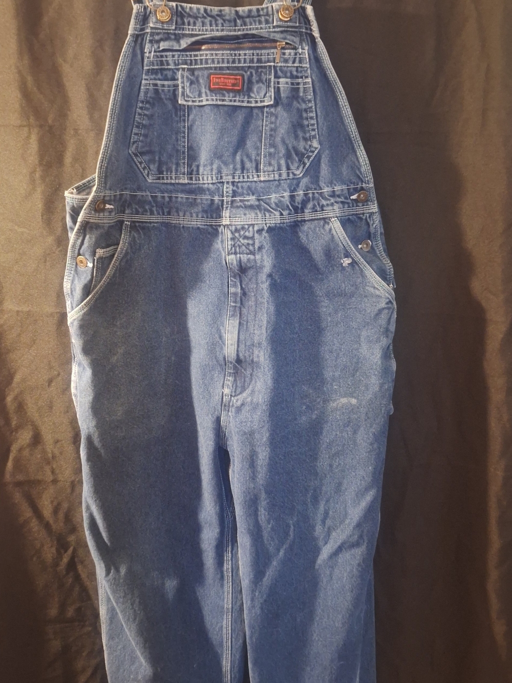 Brother Denim Bib with Red Label